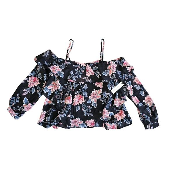 NWT Olivaceous Cold Shoulder Blouse - Picture 1 of 9